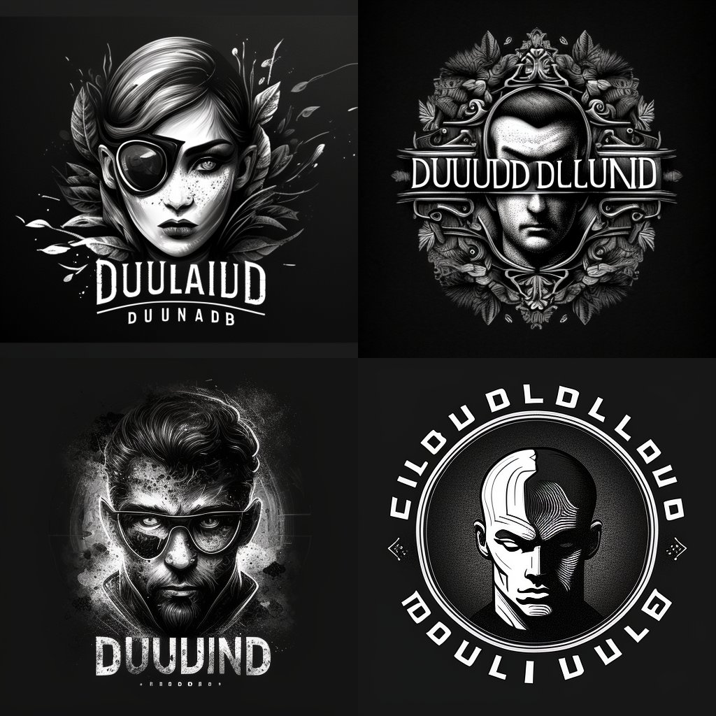 BlindDou's tweet photo. #midjourney text to pic generation is fun. Let's see what logos that MidJourney generated for https://t.co/q6UdPFsGw6. Apparently it cannot generate exact the same word you described but which one do you like? https://t.co/FPNAkenJzF