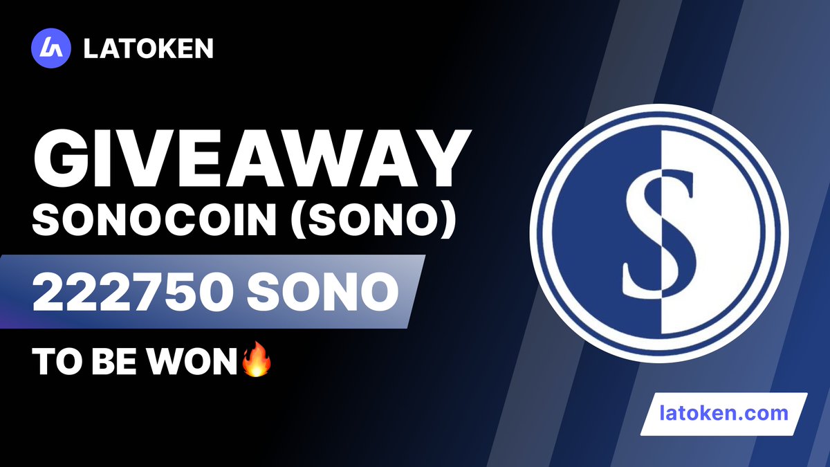 Latoken_cex's tweet photo. 🏆 $1000 SONOCOIN (SONO) Giveaway on #LATOKEN 

🔥 155 Winners.
✅ Complete all tasks and qualify for the #Giveaway 
📲 Tag 5 Friends and Share.
⏰ March 25, 2023 - March 31, 2023.

JOIN GIVEAWAY👉 https://t.co/MlJtBqZbgD https://t.co/BuINeten5G