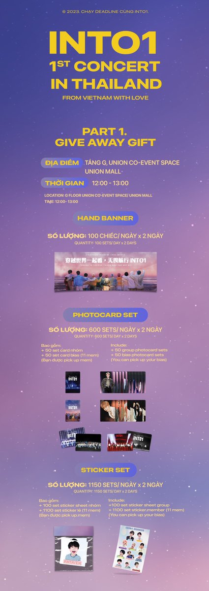 ChayDLwInto1's tweet photo. [PROJECT BY VIETNAM INSIDER]
PART 1. GIVE AWAY GIFT
@ G Floor UNION CO-EVENT SPACE
Time: 12:00- 13:00 on 1+2/04/2023

PART 2. FOODTRUCK PROJECT
@ UNION MALL'S MAIN GATE
Time: 15:00- 22:00 on 1+2/04/2023

PART 3: LED PROJECT
1. MBK CENTER 
2. TERMINAL 21
Time: 28/03- 03/04/2023 https://t.co/Us8rQQA4mF