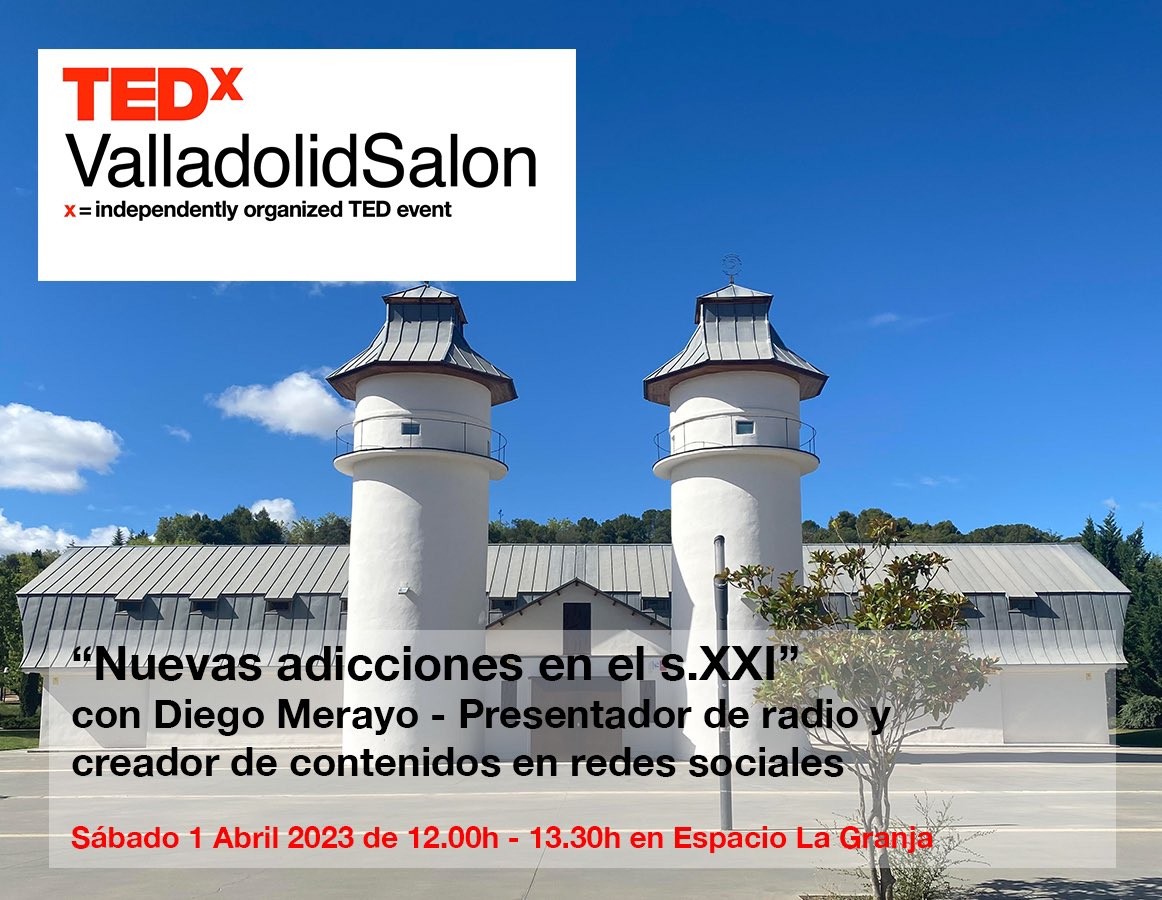 TEDxValladolid's tweet photo. ¡ Ya llega! Empieza nuestro año de gran celebración de grandes ideas..¡desde #Valladolid para el mundo! 

1 Abril #TEDxValladolidSalon con @diegomerayo @mariaariasmusic @antoniogarvic y 150 personas dispuestas a conversar y compartir. 

AFORO COMPLETO y abierta lista de espera https://t.co/kajDl9I464