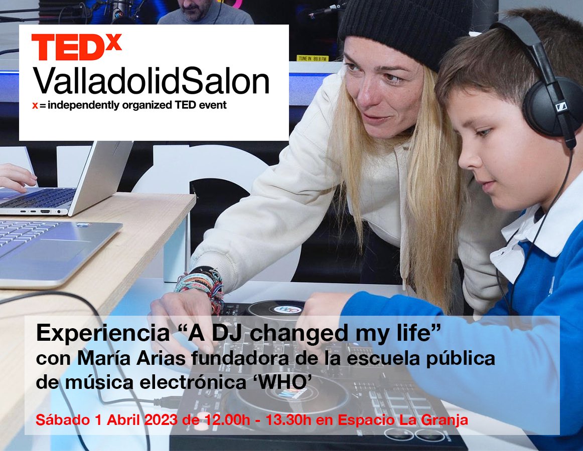 TEDxValladolid's tweet photo. ¡ Ya llega! Empieza nuestro año de gran celebración de grandes ideas..¡desde #Valladolid para el mundo! 

1 Abril #TEDxValladolidSalon con @diegomerayo @mariaariasmusic @antoniogarvic y 150 personas dispuestas a conversar y compartir. 

AFORO COMPLETO y abierta lista de espera https://t.co/kajDl9I464