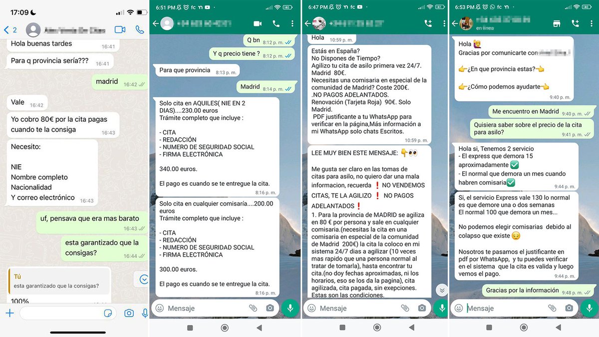 porCausaorg's tweet photo. "Llegamos desubicados y para nosotros el tiempo es oro”
El colapso de Extranjería y la inacción del gobierno, que no aumenta el nº de efectivos, tienen consecuencias: mercado negro para conseguir cita. Intermediarios en WhatsApp y Wallapop, pagos por Bizum
https://t.co/GpT082dHAb https://t.co/opaiYSABfS