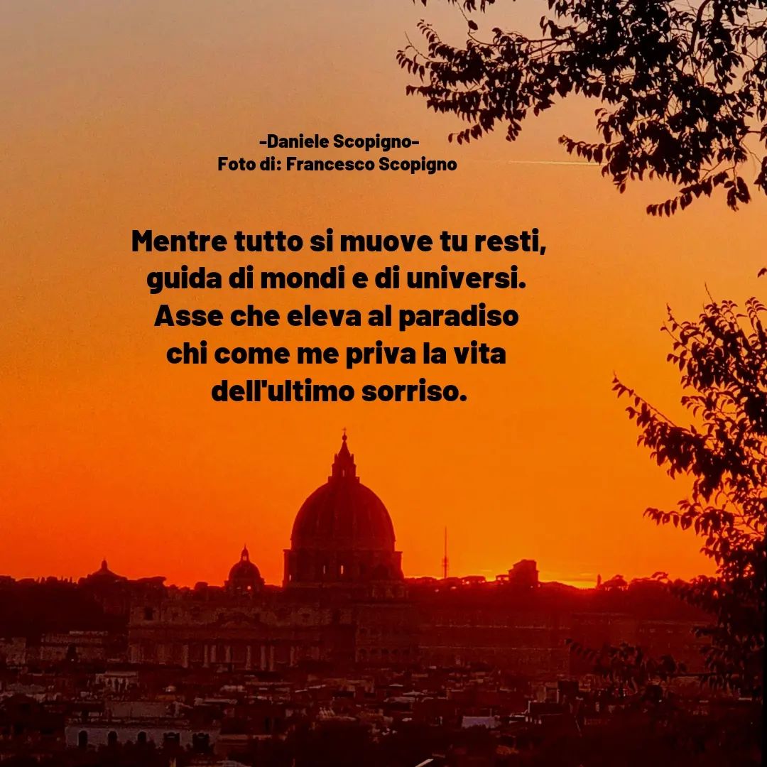 Cassius #Writer📚 (@cassius_writer) on Twitter photo Mentre tutto si muove tu resti,
guida di mondi e di universi.
Asse che eleva al paradiso
chi come me priva la vita
dell'ultimo sorriso.
#IlPesoDelleParole #poesie #25marzo #VentagliDiParole #IncantoEpoesia @LaScuolaDiAtene <a href="/LazioCreativo/">LazioCreativo</a> Mentre tutto si muove tu resti,
guida di mondi e di universi.
Asse che eleva al paradiso
chi come me priva la vita
dell'ultimo sorriso.
#IlPesoDelleParole #poesie #25marzo #VentagliDiParole #IncantoEpoesia @LaScuolaDiAtene <a href="/LazioCreativo/">LazioCreativo</a>