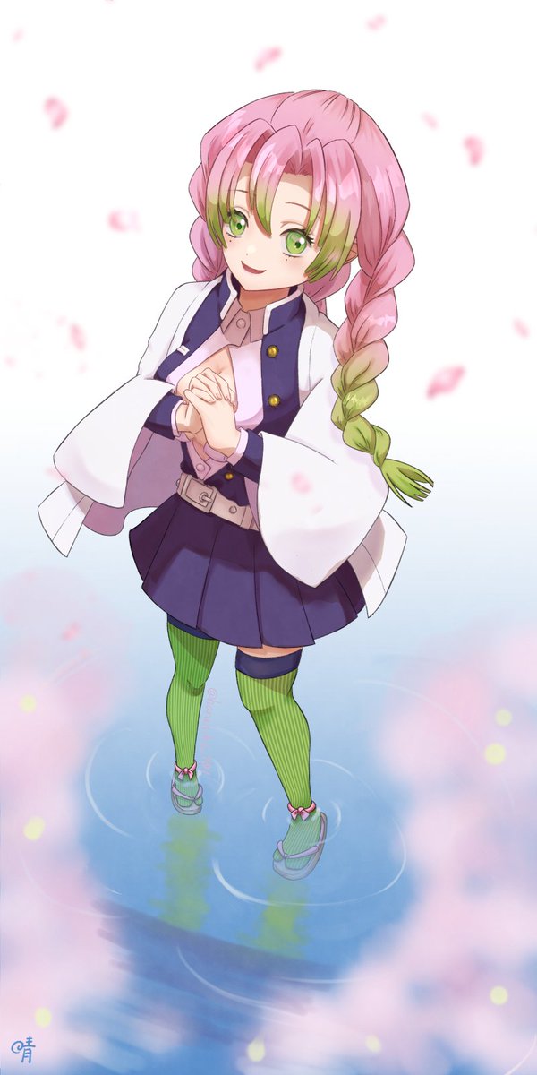 七草 晴さんがTwitterに投稿した甘露寺蜜璃(鬼滅の刃)のイラスト。