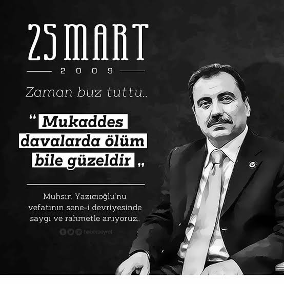 Şahadetinin 14. Yılında yiğit Şehit #MuhsinYazıcıoğlu nu rahmet ve minnetle anıyoruz ALLAH rahmet eylesin mekanın cennet olsun 
 Ben milletim uğruna adamışım kendimi Bir doğrunun imanı bin eğriyi düzeltir. Zulüm azrail olsa, hep Hakk'ı tutacağım Mukaddes dâvalarda ölüm bile