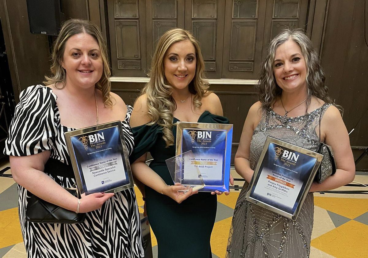 🎉🎉🎉 Congratulations to our Specialist Continence Team <a href="/NewcastleHosps/">Newcastle Hospitals</a> who scooped the Continence Nurse of the Year Award <a href="/BJNursing/">BJN</a> Awards for their RIISE project! So proud of all our 💫harm 💫free 💫care 💫leaders💫
📸 Sarah, Amy &amp; Pasqua with their certificates 🏆👏👏👏