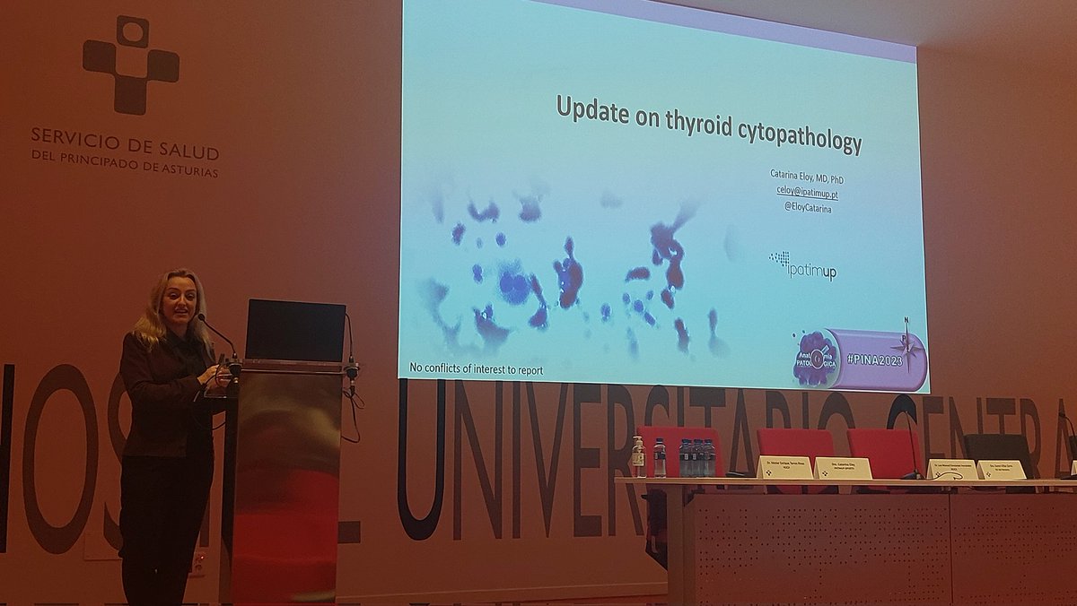 twiterrodri's tweet photo. @EloyCatarina II Conference on Interventional Pathology of the North and Friends.  Thyroid cytology update #PINA2023 @IPATIMUP @HUCA_Asturias https://t.co/hylSCeQI5i