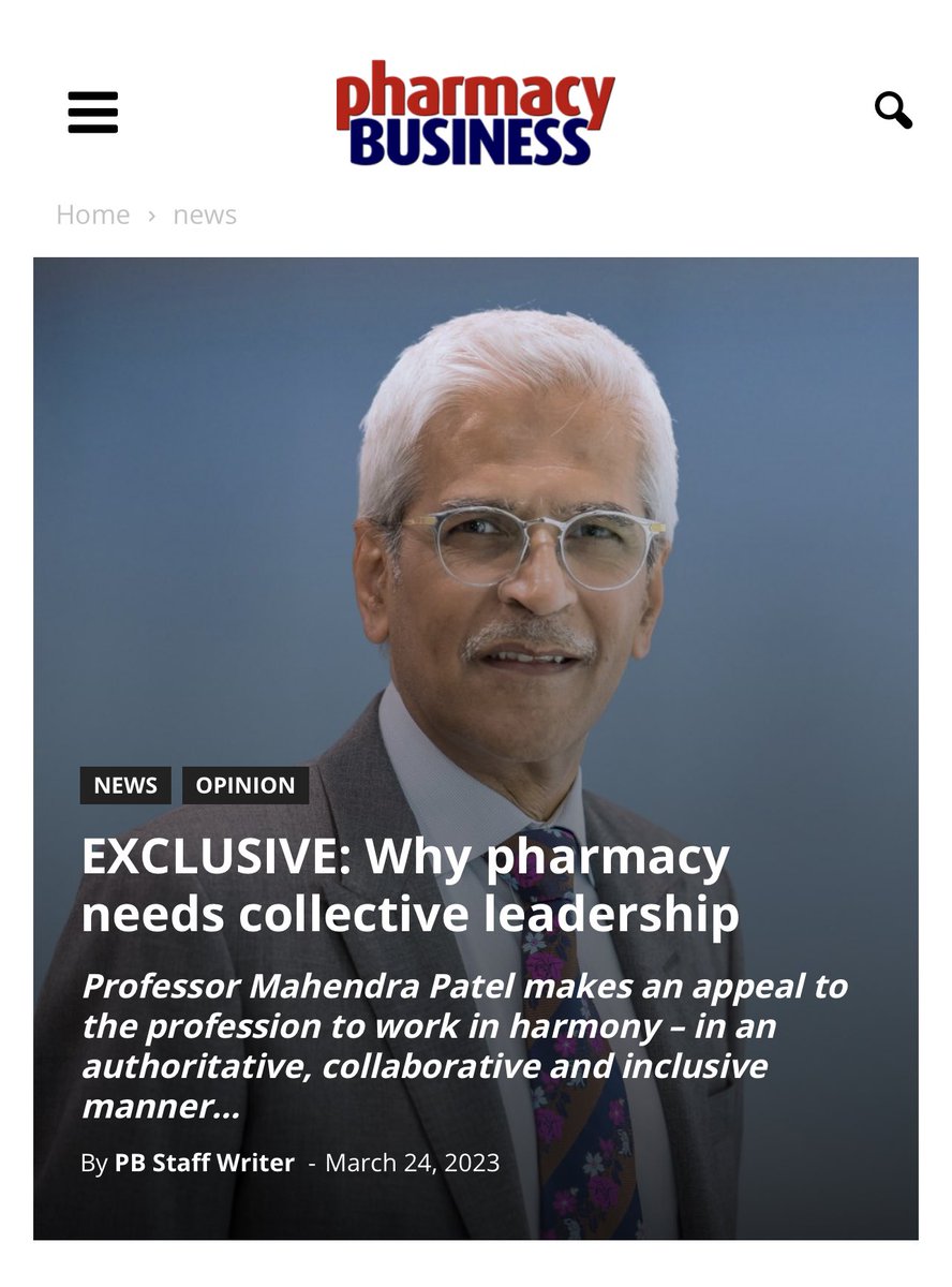 UK Commission on Pharmacy—my take on it:
Why the need?
Where we are currently with the recommendations?
What next—will it be an easy ride?

Ultimately, it’s empowering pharmacy colleagues to shape where our professional bodies finally end up—not the CPhOs!

#Collectiveleadership