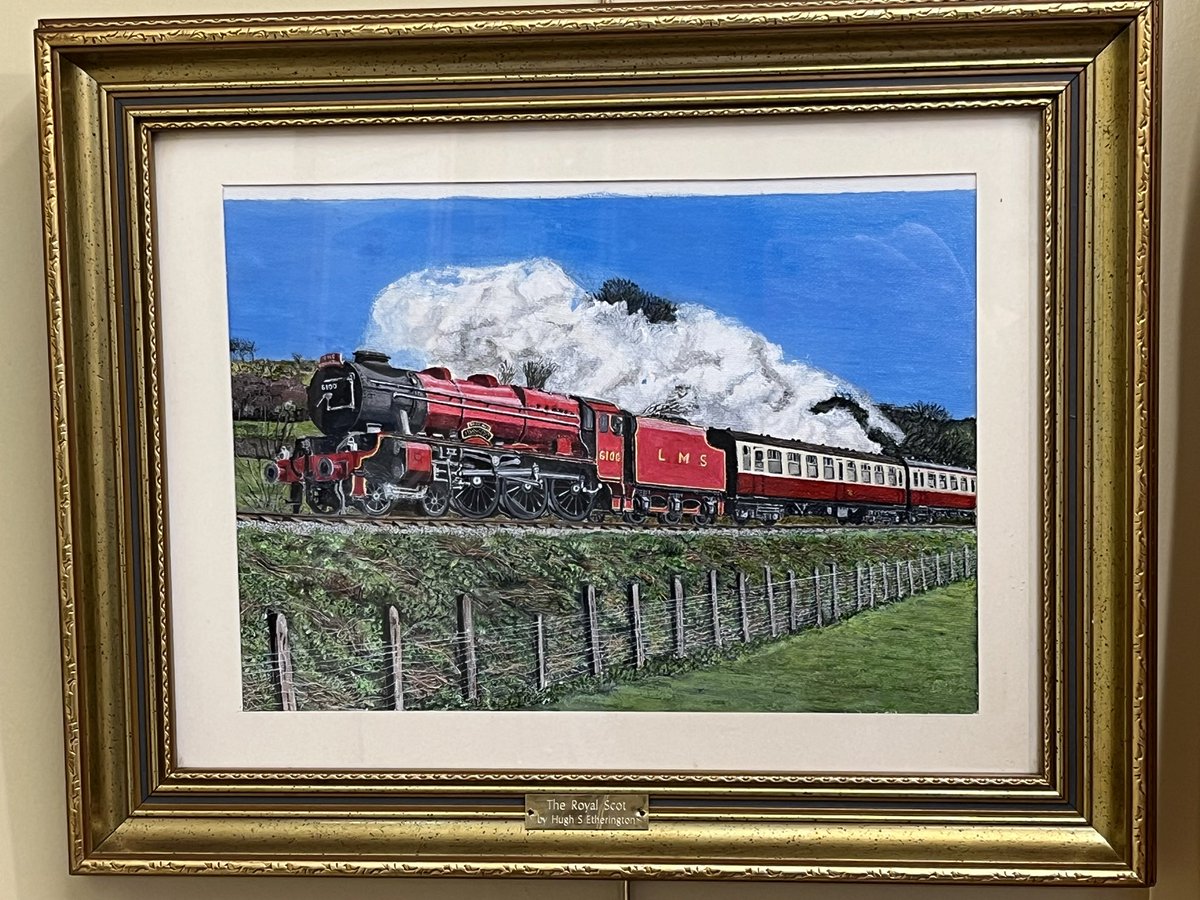 DarfieldMuseum's tweet photo. Did you know we also have a gallery in our tea room? 🖼️

We feature different local artists each month. 🧑‍🎨 🎨🖌️

This month we have the amazing paintings from Hugh Stanley Etherington. All of the paintings on display are for sale. 

We’re open today 10am to 2pm. 🍰☕️😊 https://t.co/dDkDHss4xH