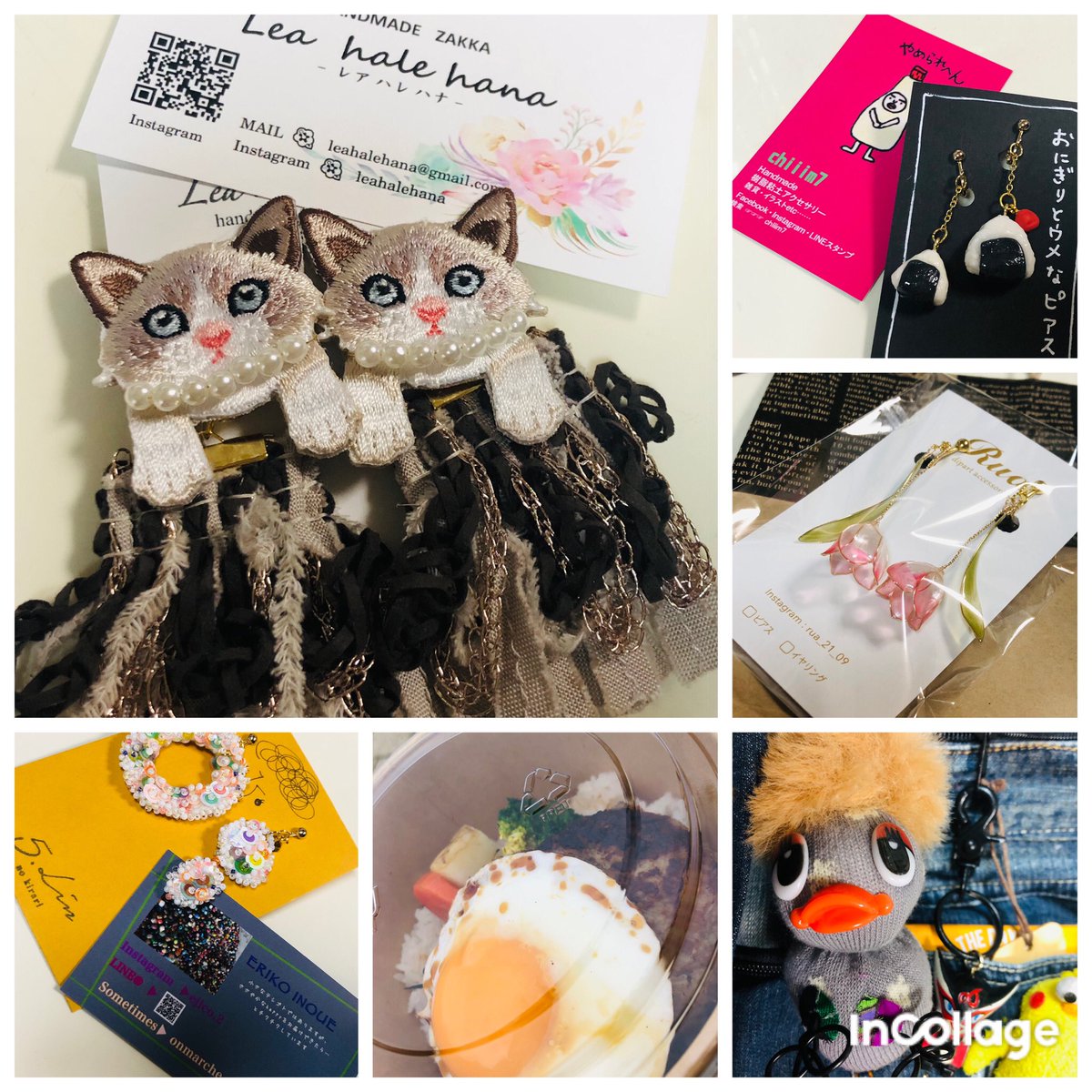 Dishwithsweets's tweet image. 本日の手作り市にて♡
作家さま方、素敵なご縁をありがとうございます💕
大切に致します(*^_^*)

#大枝公園　#手作り市　#ハンドメイド