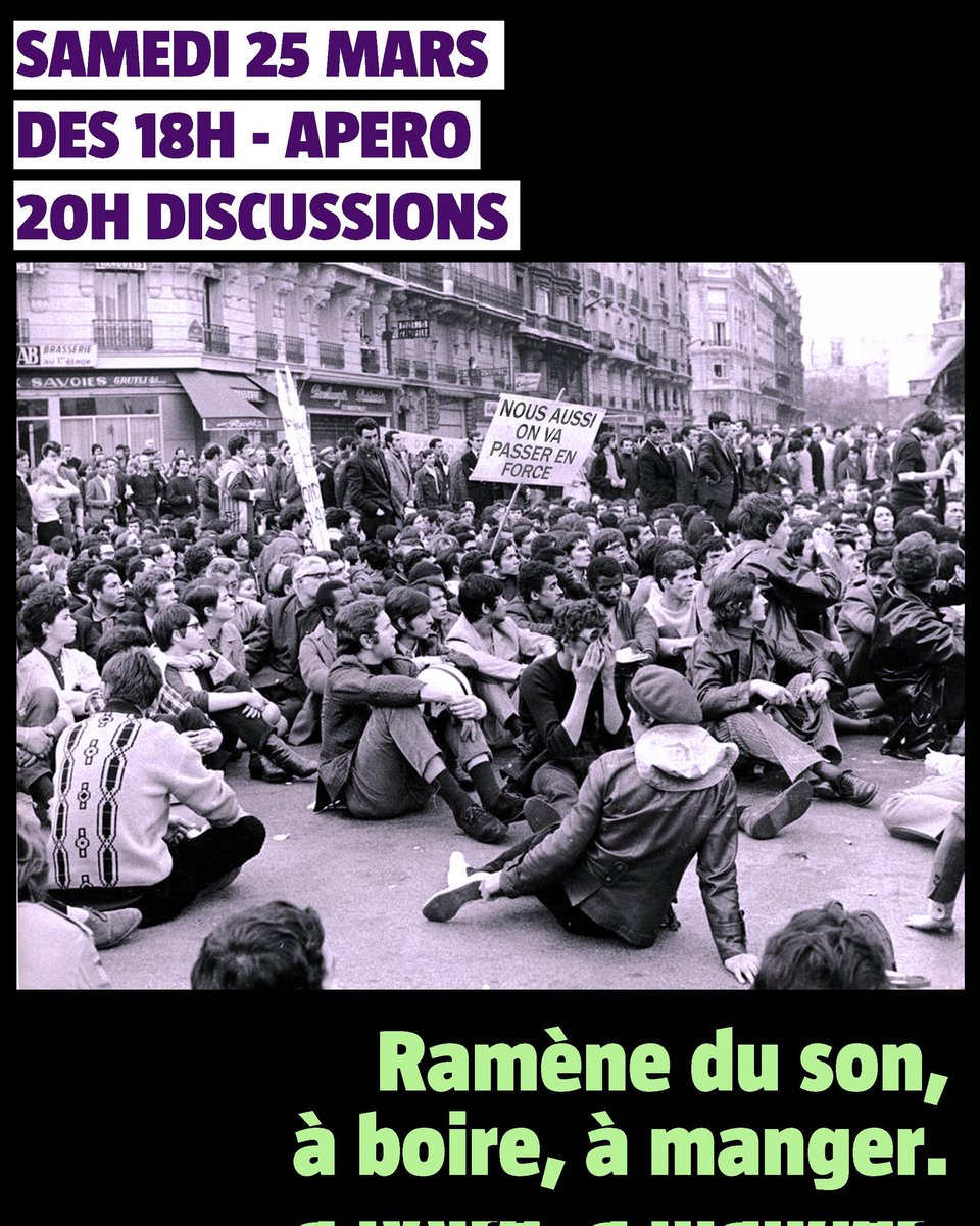 bloquerparis's tweet photo. FAUT QU'ON PARLE ! Appel pour un apéro/discussions samedi #25mars à Beaubourg.
ORGANISONS-NOUS.
#ReformedesRetraite #Revolution #Paris 
@AnonymeCitoyen 
@18hConcorde 
@CerveauxNon https://t.co/D3XNdYX1uG