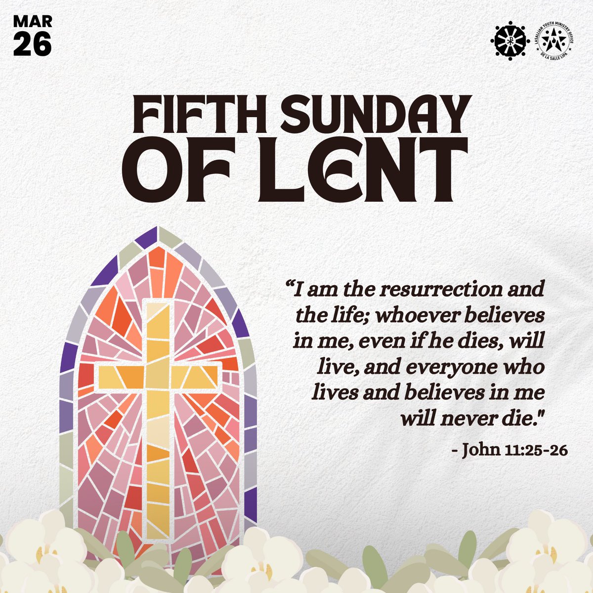 SearchInLipa's tweet photo. "I am the resurrection and the life; whoever believes in me, even if he dies, will live, and everyone who lives and believes in me will never die." - John 11:25-26

May today's Gospel remind us to always have faith in God no matter what

Have a blessed Sunday, Lasallians! 🤍 https://t.co/sexxU21w61