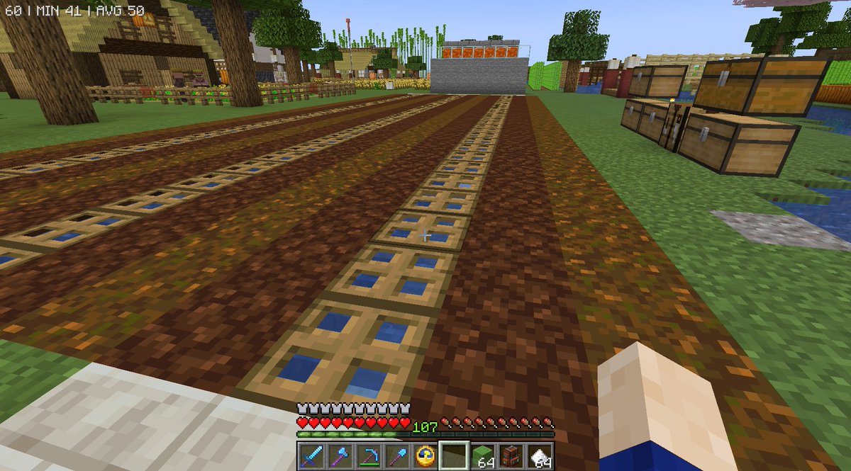 ComanHoliday's tweet photo. #Minecraft #マイクラ #FarmersDelightMod　
弥生村の特産品にしようと思っている「肥沃な土」
Farmers Delightと言うMODの独自ブロックで、
何度か言ってますが効果は「農作物の成長時間短縮」です
ただし、必ず等しく短縮ではなく、ランダムです＾＾； https://t.co/XLCLRF7XZO