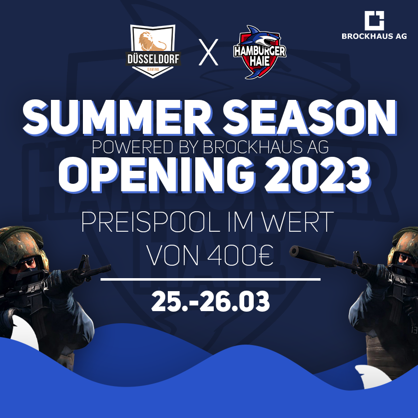 Hamburger Haie (@hamburgerhaie) on Twitter photo Wir freuen uns das <a href="/ddorf_gaming/">Düsseldorf Gaming</a> X <a href="/HamburgerHaie/">Hamburger Haie</a> Summer Season Opening 2023 powered by Brockhaus AG eröffnen zu dürfen!
Wir sind live mit TeamTheoThrowed vs BlazeCoreE auf twitch.tv/hamburgerhaie und zeigen euch heute die komplette Gruppenphase!
#dgxhhaieSuSeOpening2023 Wir freuen uns das <a href="/ddorf_gaming/">Düsseldorf Gaming</a> X <a href="/HamburgerHaie/">Hamburger Haie</a> Summer Season Opening 2023 powered by Brockhaus AG eröffnen zu dürfen!
Wir sind live mit TeamTheoThrowed vs BlazeCoreE auf twitch.tv/hamburgerhaie und zeigen euch heute die komplette Gruppenphase!
#dgxhhaieSuSeOpening2023