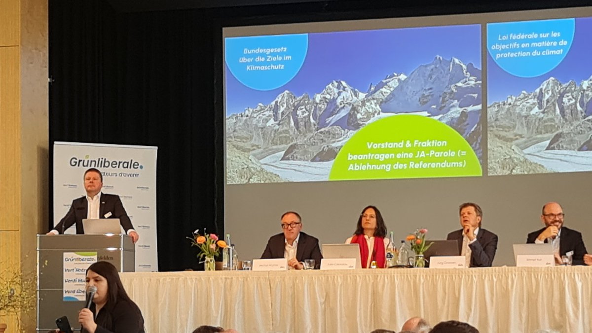 LorenzIlg's tweet photo. Jetzt gerade @Martin_Baeumle an der #DVglpCH zum #Klimaschutz
#NettoNull bis 2050 wird nicht reichen. 
Rund 2 Mia CHF für #Heizungsersatz, 1,2 Mia CHF für Förderung von #Innovation: Ausstieg aus den #fossilen und Ausstieg aus #Kernkraft
#MutzurLösung - nicht ohne @GLP_SZ https://t.co/Ei7ddYdVBl