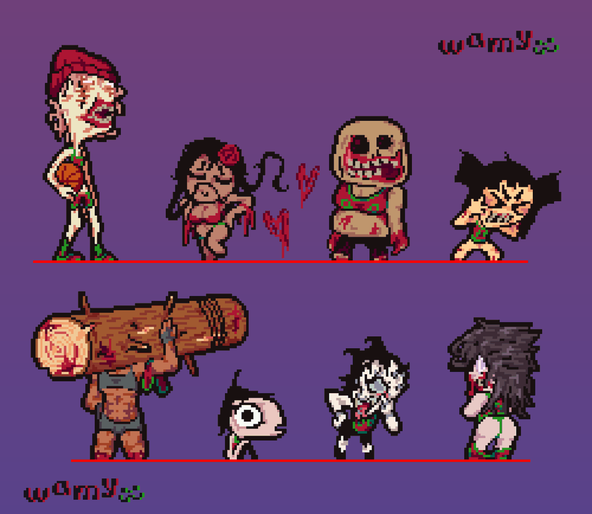 wamyremy's tweet photo. "GET OUT OF MY HEAD"

A couple more jerseygals inspired by the Infinity Franchise in LISA: The Pointless, a fangame of LISA: The Painful! Trying to get back on art, so these are a bit rough! Hope you still like 'em though <3

#pixelart #lisathepainful #wamyremyart https://t.co/Afa5r16YlZ