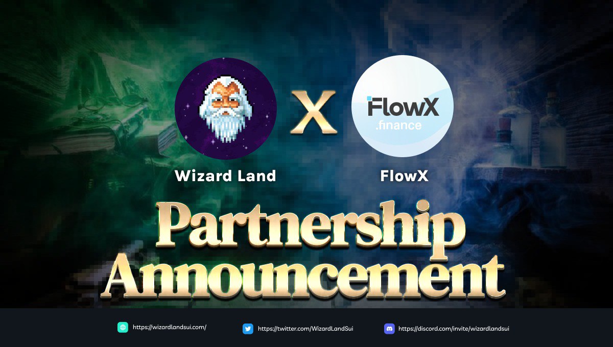 WizardLands's tweet photo. We've conjured up a spellbinding partnership with @FlowX_finance🧙‍♀️
🎉 To celebrate, we're hosting a #Giveaway!
🎁10 x WL @FlowX_finance
🎁5 $WIZ roles
To enter
✅Follow @WizardLandSui &amp; @FlowX_finance
✅Like + RT, Tag 3 frs
Stay tuned for the magic to unfold
#Suinami #SuiNetwork https://t.co/iYtKJ2DFGF