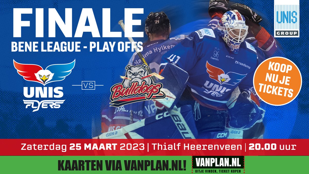 🦅 It's time to put our skates on!

De laatste thuiswedstrijd van dit seizoen. Jouw steun is keihard nodig om een vijfde duel uit het vuur te slepen. 

Scoor je tickets online via unisflyers.nl/tickets/ticket en beleef het duel in <a href="/Thialf/">Thialf</a>!

#LetsGoFlyers #StandingStrong