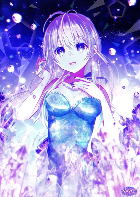 アメジストガーデン2023 #アメジスト #紫 #星空ドレス #クリスタ #イラスト #pixiv #illustration #amethyst  