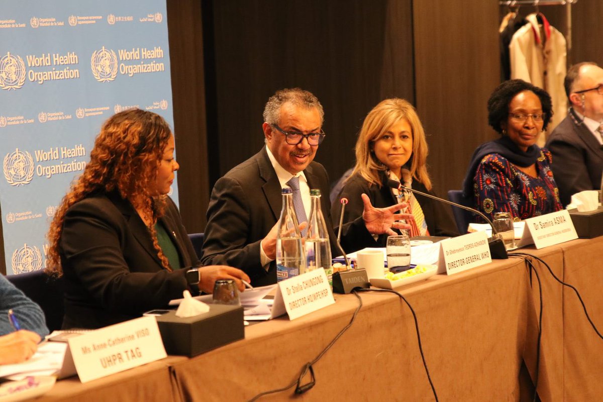 Thank you <a href="/DrTedros/">Tedros Adhanom Ghebreyesus</a> <a href="/DrMikeRyan/">Mike Ryan</a> <a href="/DrSamira_Asma/">Samira Asma</a> for your strong leadership and commitment to the UHPR, and to the TAG co-chairs #Tanzania #France as well as TAG Members - who.int/groups/technic…