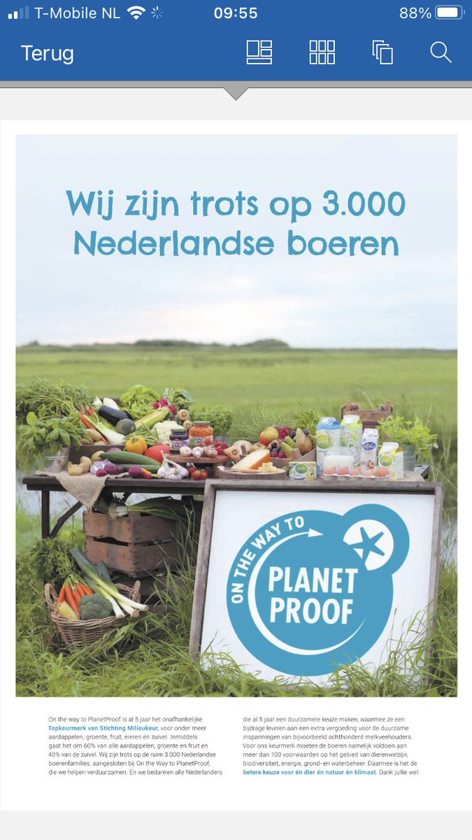 WendaBolhuis18's tweet photo. Volgens mij moet hier staan, wij zijn trots op al onze Nederlandse boeren! ! #planetproof #voedselmakers #geenuitsluiting https://t.co/D496c7UZLW
