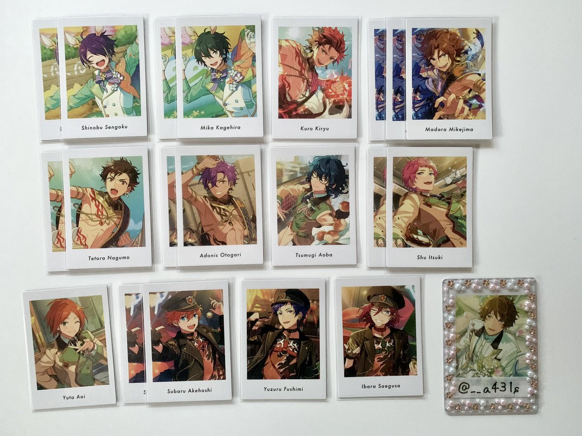 __a431s's tweet photo. 【交換・譲渡】
あんさんぶるスターズ!! P.A.shots!! Extra ‐SHUFFLE- あんスタ ぱしゃっつ シャッフル Action

【譲】
画像参照

【求】
高峯翠 or 定価＋送料

郵送交換のみ。
譲渡の場合はキャラ毎、千秋、泉は交換のみ対応。検索からも気軽にどうぞ🌷 https://t.co/fhFuh4Pznb