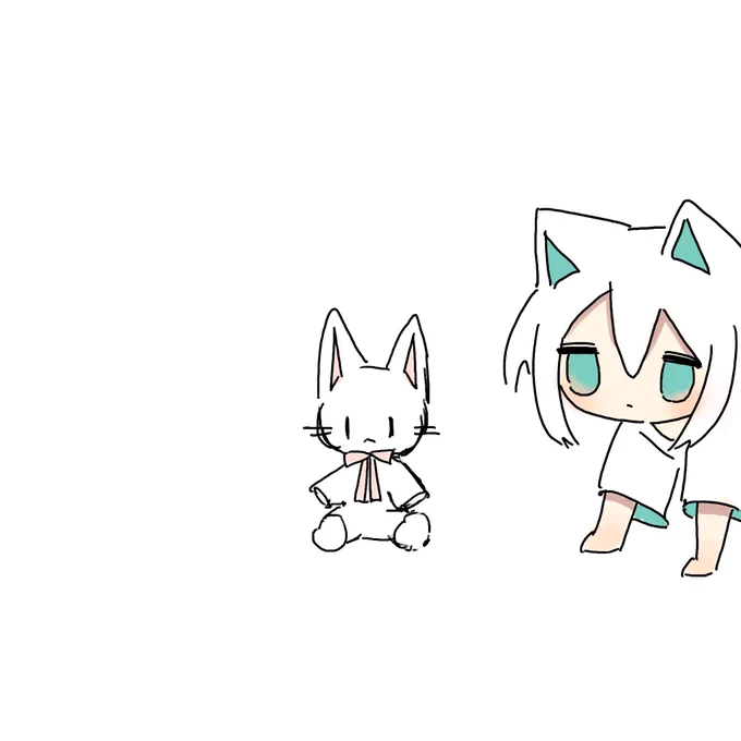 新しいものをチェックするねこ 