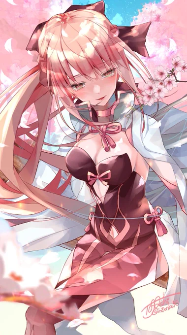ちなみに去年投稿した第一再臨の桜モルガン#FGO 