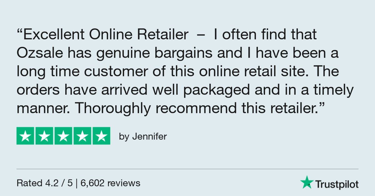 Jennifer gave OZSALE 5 stars via #Trustpilot trustpilot.com/review/ozsale.…