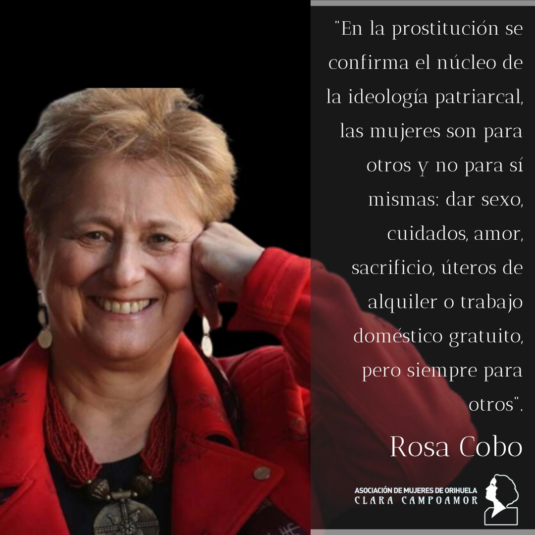 Como dice la maestra @cobobedia , "la prostitución convierte a las mujeres exclusivamente en seres sexuales"#rosacobo #feminismoespaña #feminismo #radfem #feminismoabolicionista #aboliciónpornografía #aboliciónprostitución #elfeminismoesabolicionista