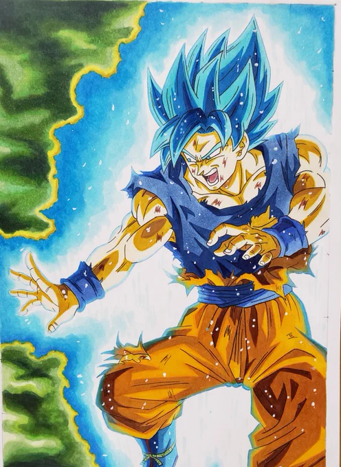 「これがオラたち第7宇宙の元気玉だぁ!!」#ドラゴンボール #アナログ絵 