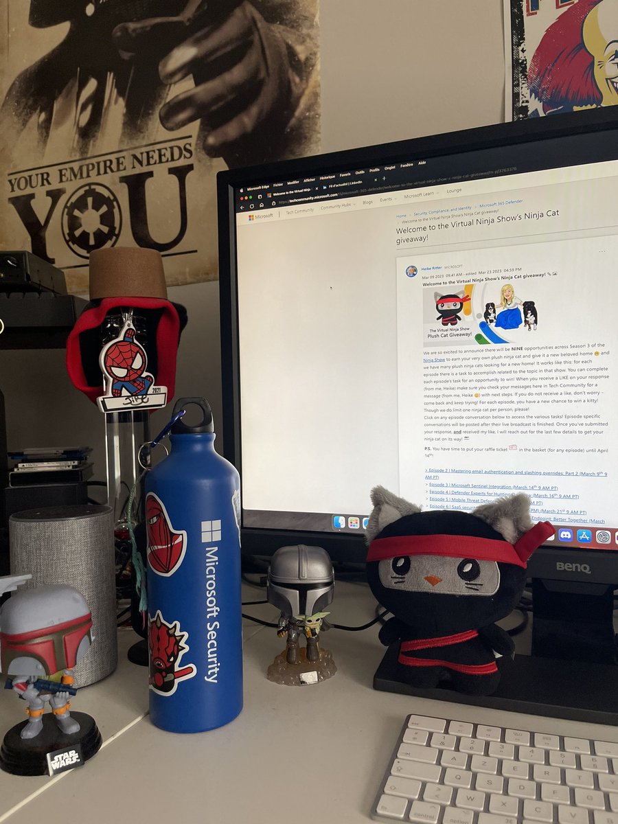 _hakimtaoussi's tweet image. Look who has a new home and new friends!
Thank you @HeikeRitter and the Ninja team for the present and the work you did
#ninjashow #ninjacat #microsoft365defender #microsoftsecurity