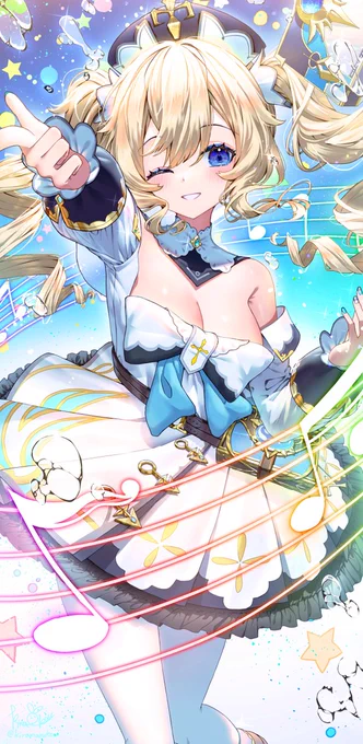 水法器の女の子描きました! #三億アカウントの中から私を発掘してください #原神 