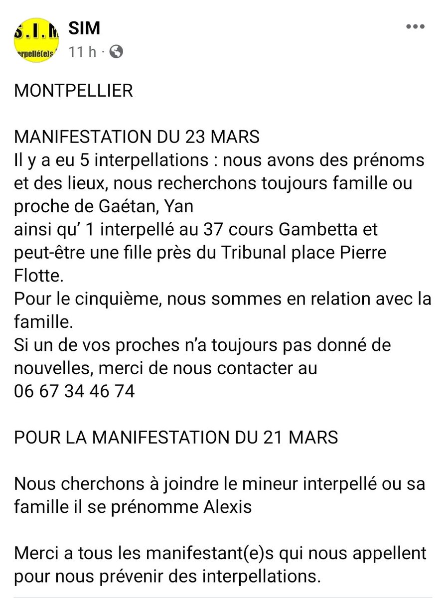 #manifestation #manif23mars #manif21 #Montpellier #Police