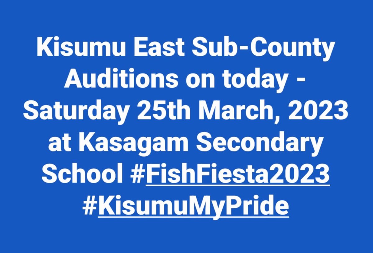 kisumumypride's tweet photo. Kisumu East Sub-county!! We are at Kasagam Secondary School.
#fishfiesta
#kisumumypride https://t.co/FyqrpLFZF5