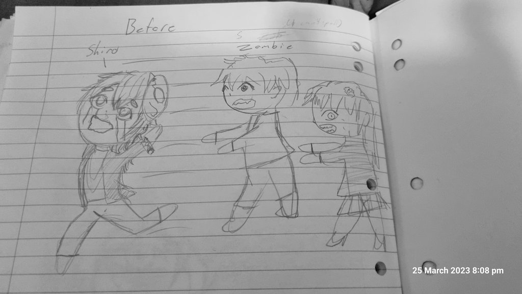 FloraEclipse's tweet photo. turning into a zombie, a story. Ft @MakoShironari  LOLL. Drawing fone during the stream. https://t.co/NJpyCpHEsC