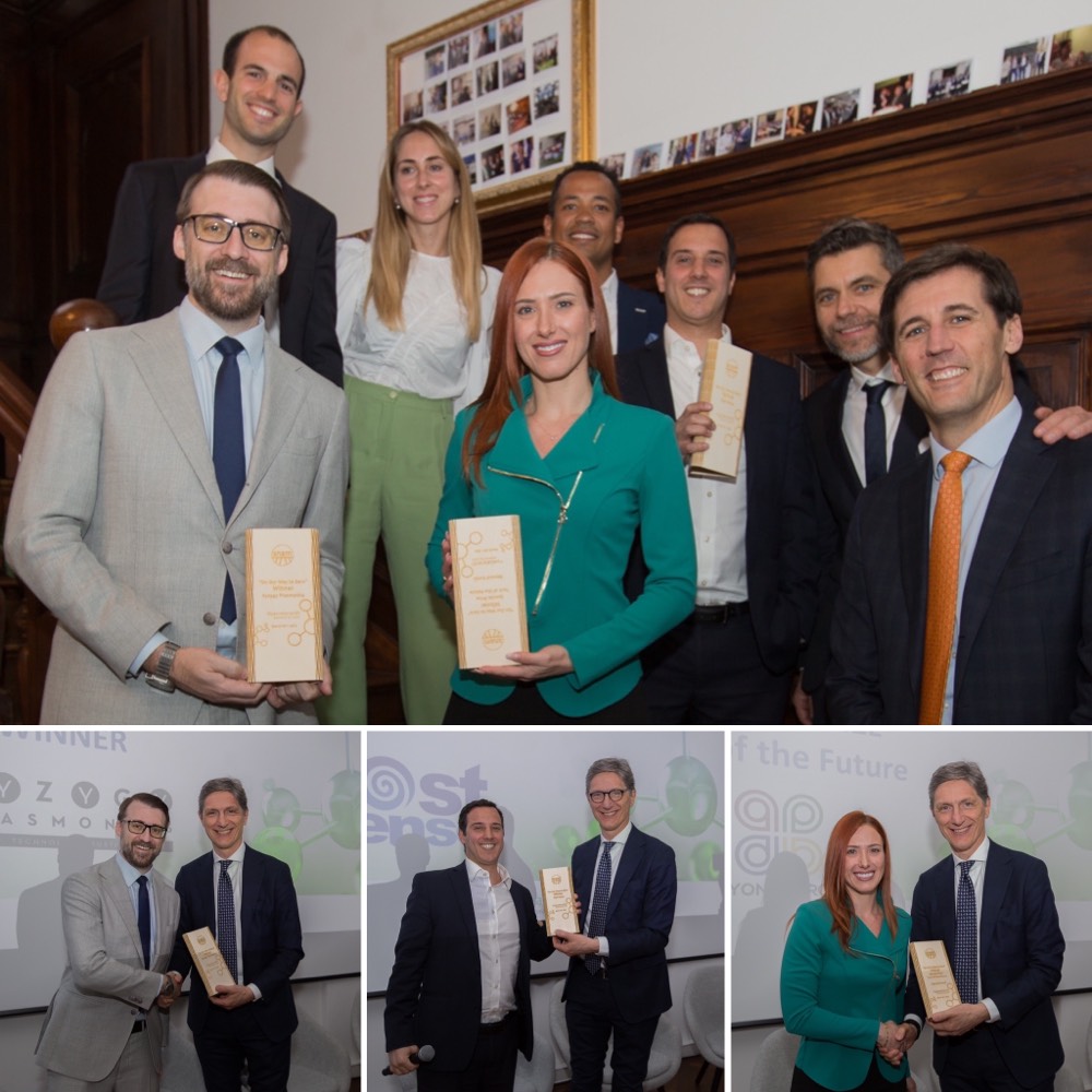 snam's tweet photo. #FastSense, #SyzygyPlasmonics and #BeyondScroll are the winner startups of #HyAccelerator, Snam's corporate accelerator dedicated to hydrogen, awarded in Munich by Snam's CEO Stefano Venier. #energytoinspiretheworld https://t.co/3s0c4WnS36