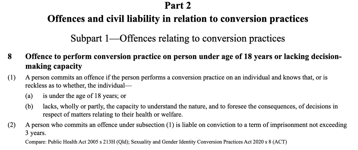 TMowbs's tweet photo. @aniobrien The current NZ Law protects under-18s from conversion practice. Are you suggesting that there's a genuine movement to change the "Conversion Practices Prohibition Legislation Act 2022" to permit conversion for under-18s?
https://t.co/pQORAgXOHc https://t.co/lIZY8AJ4Iy