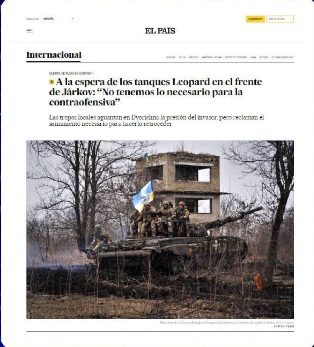🇺🇦🇷🇺In the Kharkiv region, soldiers of the Ukrainian forces complain about the insufficient number of weapons for their offensive. This was reported by the Spanish daily El Pais.
#Russia #Ukraina
#Ukraine #UkraineWarNews #RussiaUkraineWar #UkraineRussiaWar
#UkraineRussianWar