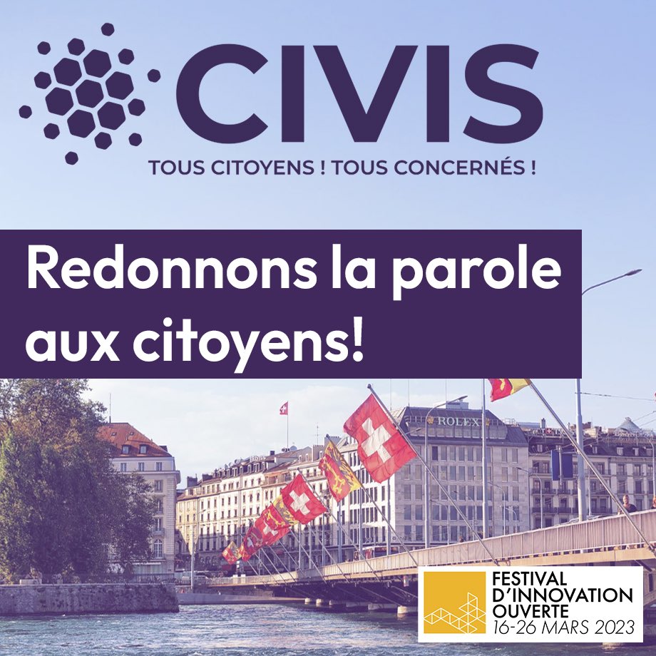 Redonnons la parole aux citoyens! Hackathon politique - Samedi 25 mars

civis-ge.ch/blogpost?id=0

#CIVIS #geneve #ge2023  #GEvote #elections2023 #GE2023 #ce2023 #liste9 #gc2023 #liste12