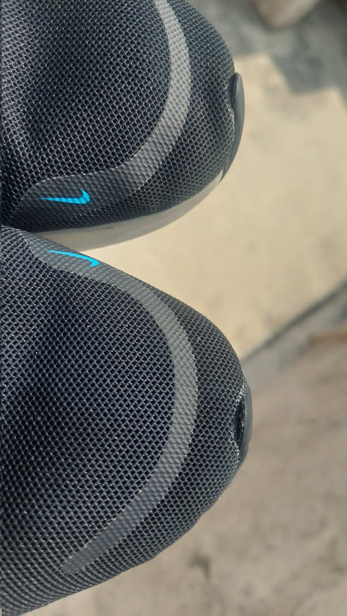 aman_react's tweet image. &quot;Hey @Nike, disappointed to see my 6k shoes logo torn. As a loyal customer, I expect better quality control from a brand as reputable as yours. Please advise on how we can rectify this issue. #disappointed #nike #qualitycontrol
