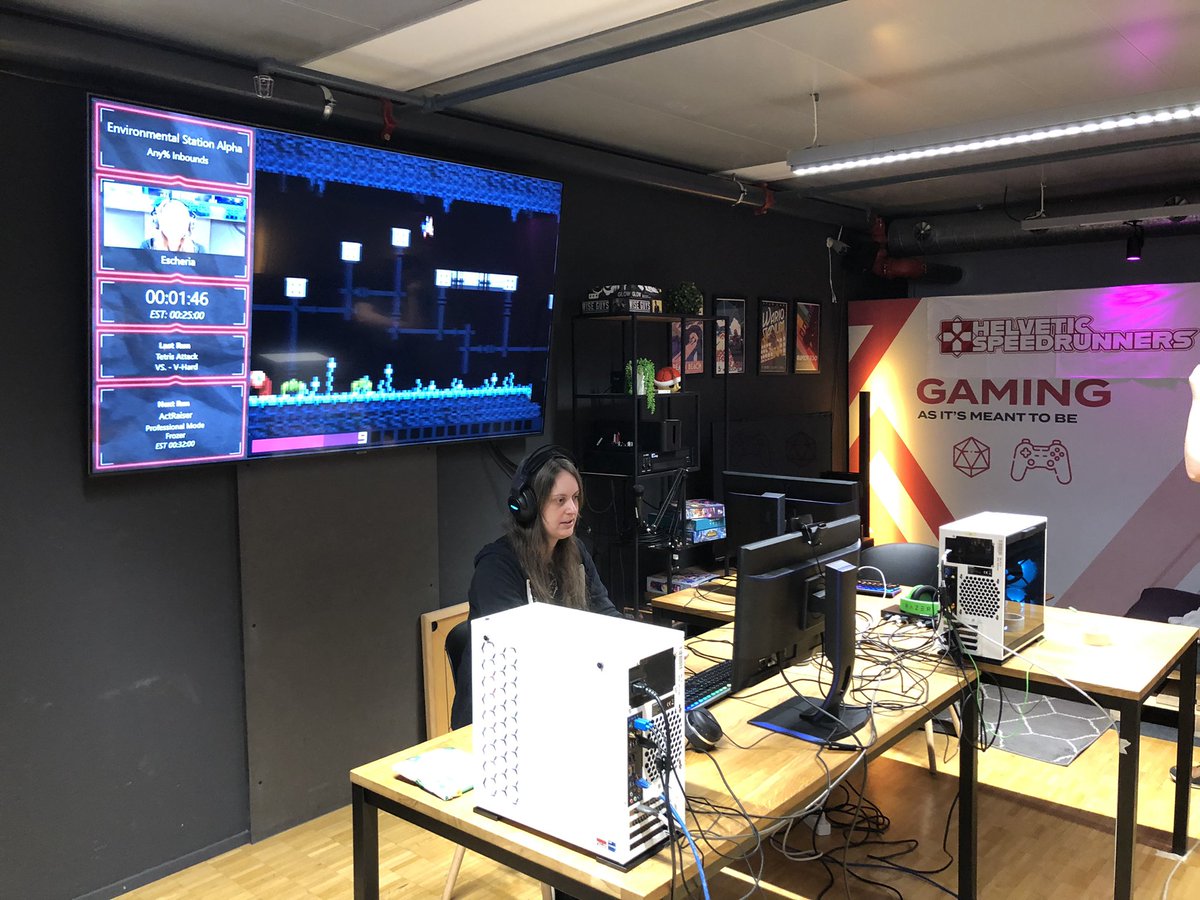 🚨We are live!🚨

With a slight delay HSM#3 has started! 👀

🖥 Watch here: Twitch.tv/helveticspeedr… 

🔍 Schedule here: oengus.io/de/marathon/he…