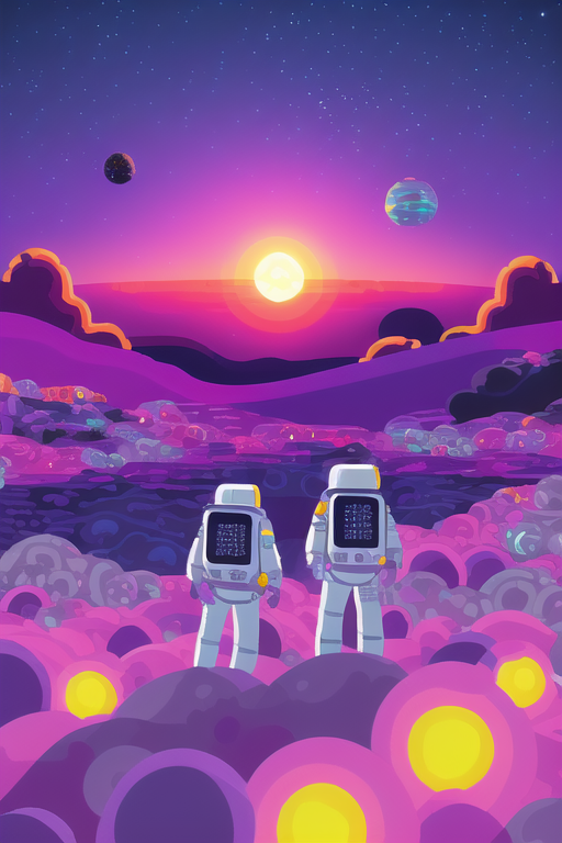 DaftDroid's tweet photo. In Another World #25
#AlienSunrise #ExoplanetDawn #AIArtwork
#InterstellarAdventure #BeyondOurWorld
#CosmicWonders #NewHorizons #AstronautAdventures #DiscoveringOtherWorlds
#OtherworldlyBeauty #GalacticExplorers
#ExtraterrestrialExperience #ExploringTheUnknown https://t.co/GS3zG7JK2P