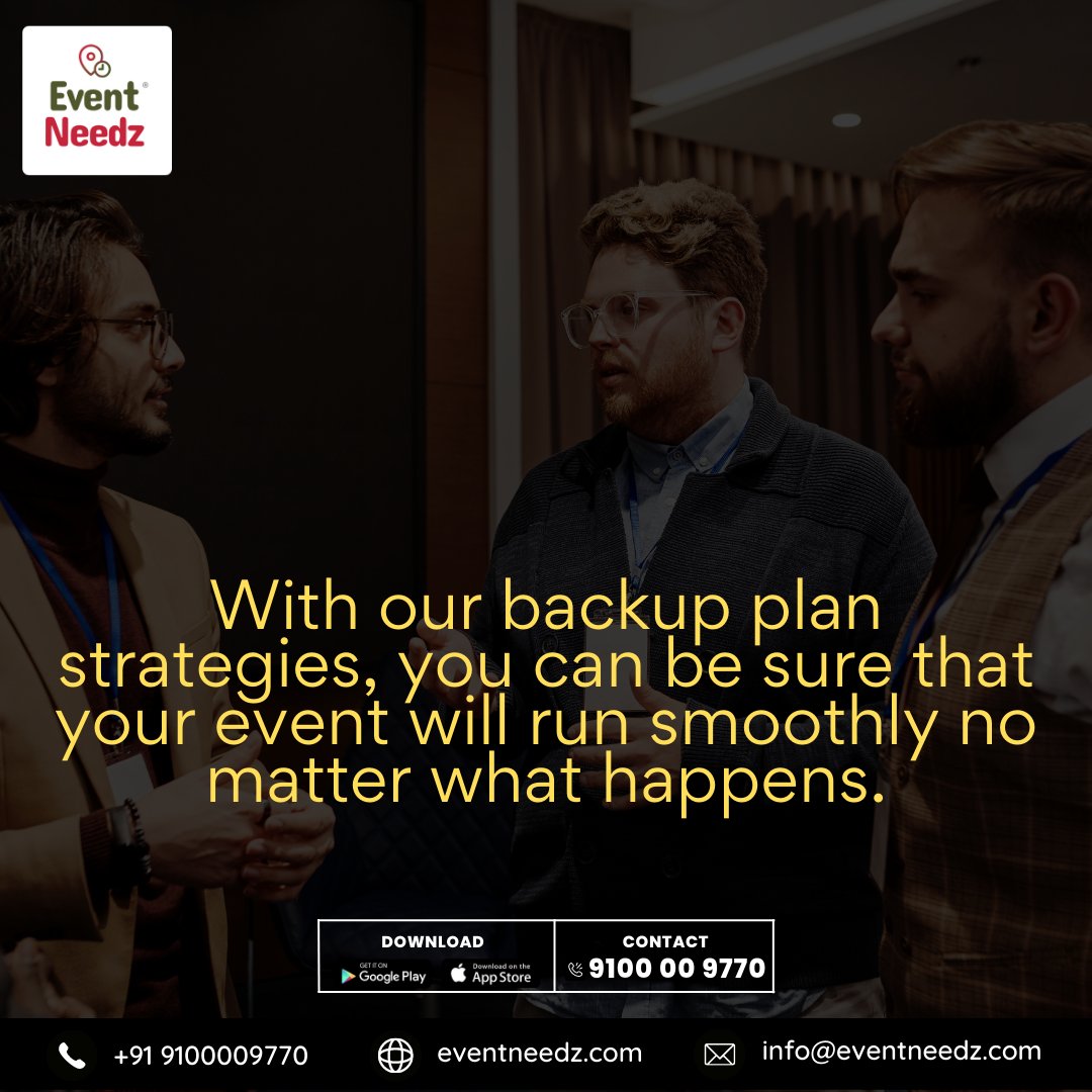eventneedzkdspl's tweet image. Unexpected things can happen at any event, but with a solid backup plan in place, you can be ready for anything. 

Here are some tips for an event "Plan B" at cutt.ly/t4E63XR

#backupplan #strategicplanning #riskmanagementplan #l4l #tagforlikes #followback #eventneedz