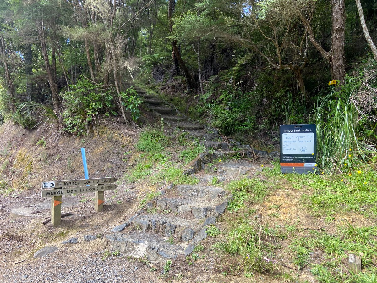 TMowbs's tweet photo. Had a great walk in Hunua Ranges Regional Park this morning. 
Just a note that the Wairoa Loop looks open on the @AklCouncil map, but it's only partially open as an out and back from the far end to a view point.

Original map: https://t.co/WZPo5qwWJg https://t.co/pRuGjTmk5S
