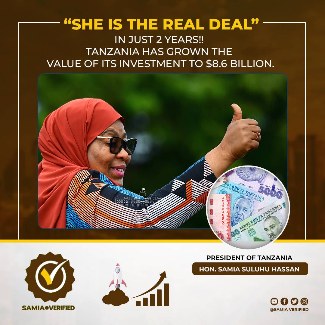 MwakibeteMula's tweet photo. 📍🇹🇿

"SHE IS THE REAL DEAL"
In just 2 years, The pro-business stance of President @SuluhuSamia Hassan is credited with regaining the confidence of both domestic and foreign investors. Tanzania has grown the value of its investments to $8.6 billion.@GileadTeri

#️⃣Samiaverified✅ https://t.co/XUKH4IEgRG