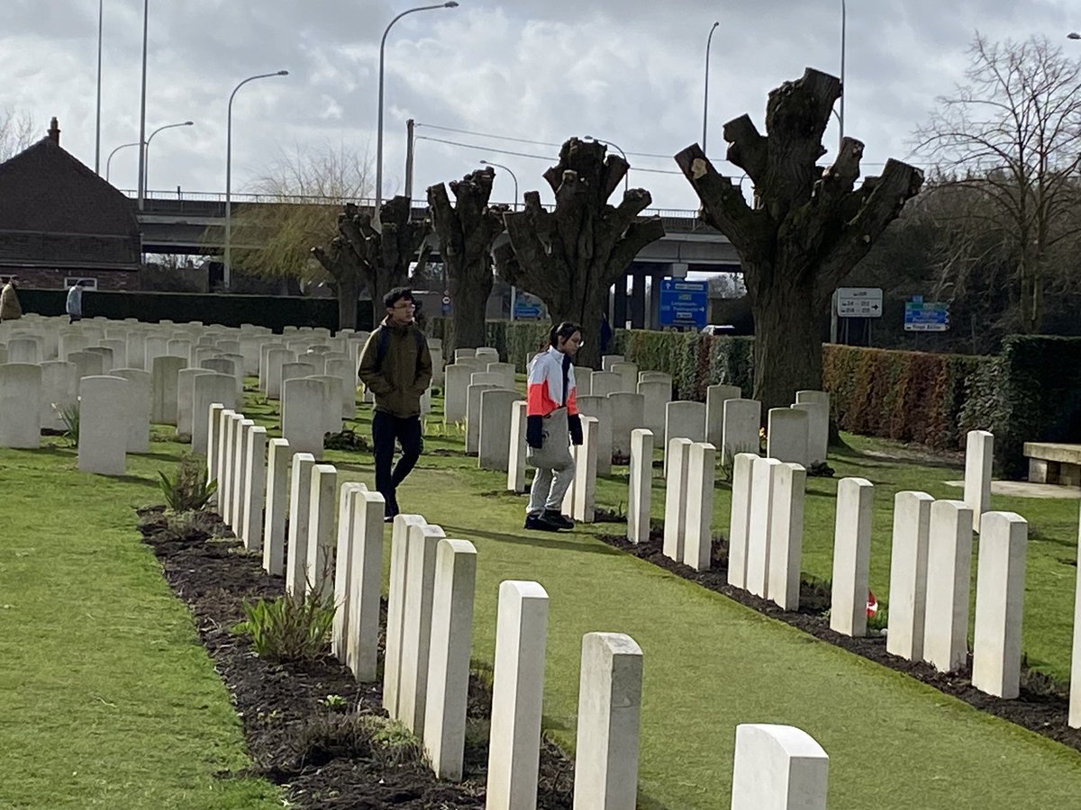 boothamemc's tweet photo. Essex Farm Cemetery and advanced dressing station with it's memorial to John McCrae. @BoothamSchool https://t.co/HE4eYowIXQ
