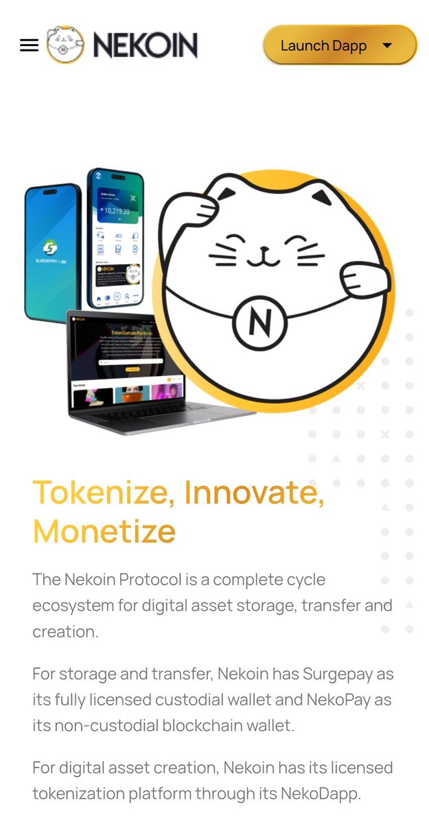 Check this out people!! Another worth it platform that will protect your digital assets. Not your ordinary #Crypto wallet. Check and follow @NekoinProtocol <a href="/surgepayapp/">SurgePay</a> for more important details 💯❤️

<a href="/hy_brbr/">leaf</a> <a href="/metaversejoji/">joji</a> @KenjiItou2