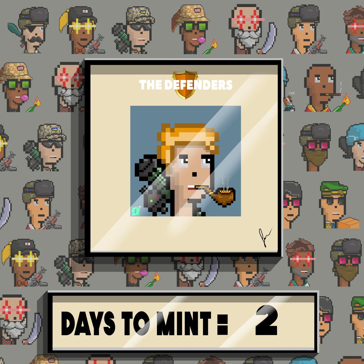 Hello @everyone ! 🛡️🚀🥳

We finally are on track to our pre-Mint Day on Monday, March 27, 2023 at 7pm UTC. 

From today we are starting to count days. 
We are working hard with great new technologies, including AI, to achieve our goals, of course, with your great support ❤️

You