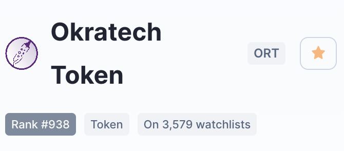 #ORT şimdi #CoinMarketCap ‘te ilk 1000’de yerini aldı bile!😉

Çalışmalarımız, sabrımızın ve inancımızın sonuçlarını almaya başladık!💪

Birlikte daha da ileriye gitmeye devam! 🚀
.
#CMC #Bitcoin #eth #kriptohaber